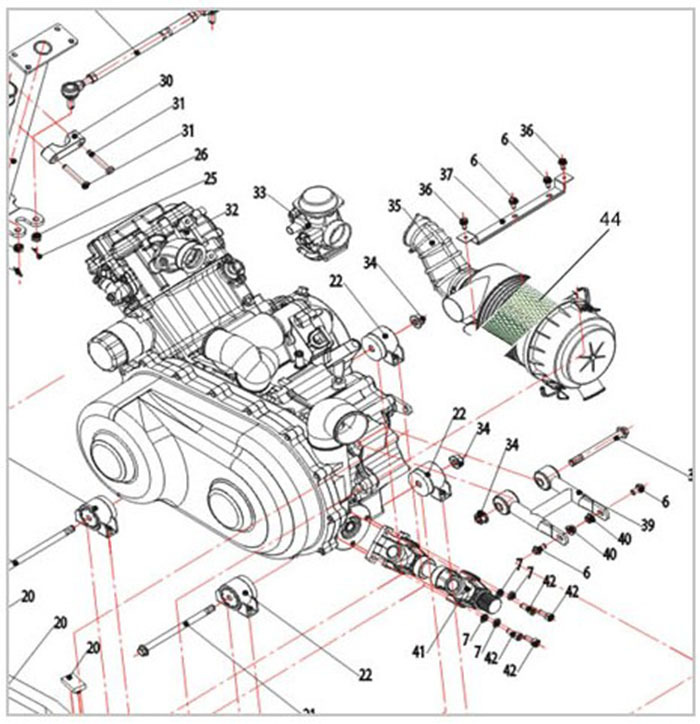 Воздушный фильтр 500 Kazuma\GT 192mr-1501100 LU018559 цена: 