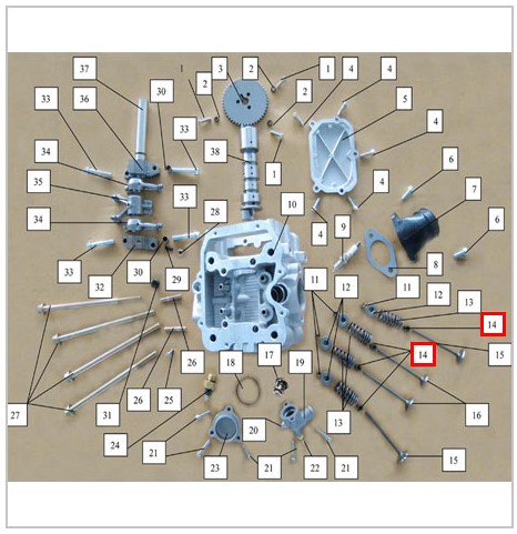 Маслосьемный колпачок 500 Kazuma\GT 192MR-1003019 LU017548 цена: 
