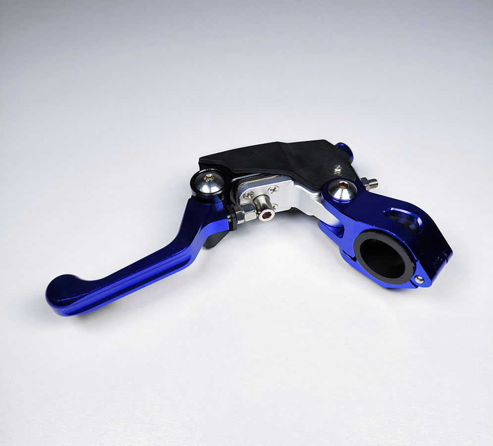 Комплект ручек 140мм/150мм (рычагов) тормоза и сцепления складные (неломайки) для мотоцикла и питбайка kayo синие