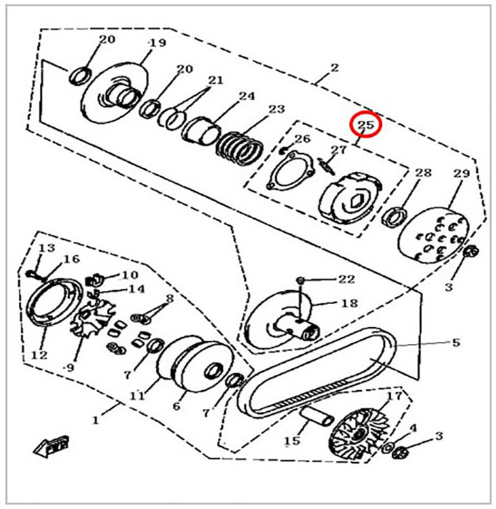 Диск сцепления ATV 300B нового образца усиленное (увеличенного диаметра) 2.3.10.1240 LU001240