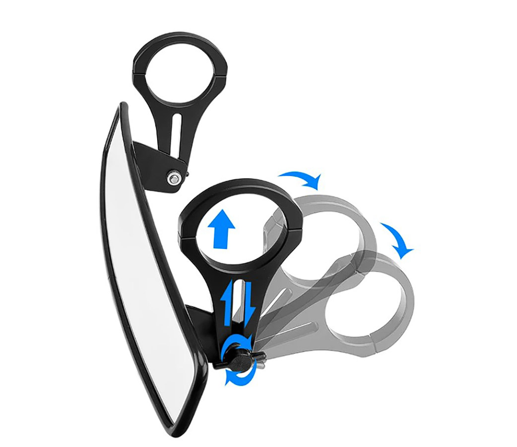 Зеркало заднего вида широкое центральное (зажим 4,5см) для багги